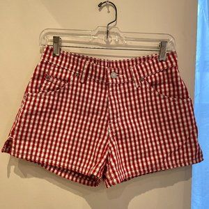 Vintage Levi Strauss 912 Red and White Checkered Shorts